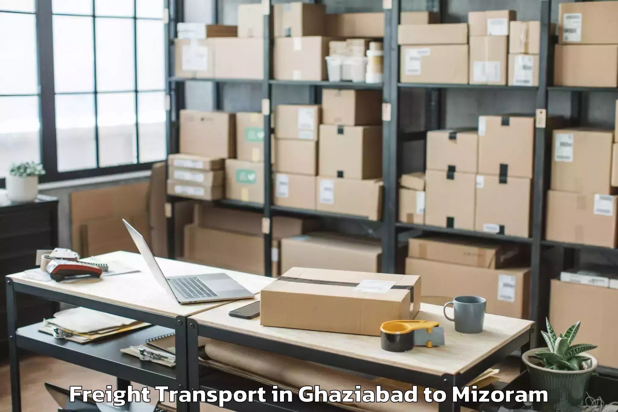 Book Your Ghaziabad to Tlangnuam Part Freight Transport Today